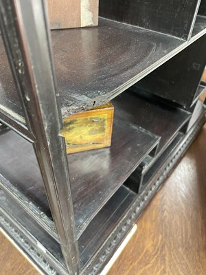Lot 69 - A Chinese rosewood set of display shelves