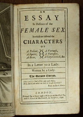 Lot 42 - Women's Rights [Drake (Judith)] An Essay in Defence of the Female Sex