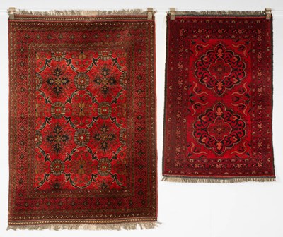 Lot 637 - Two Afghan rugs