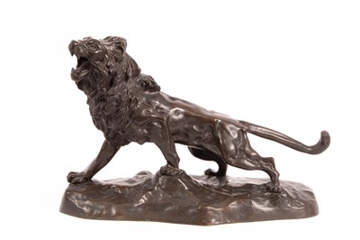 Lot 453 - A late 19th Century Continental sculpture of a lion