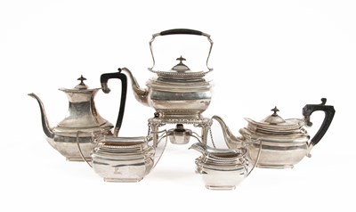 Lot 385 - An Edwardian five-piece silver tea and coffee service