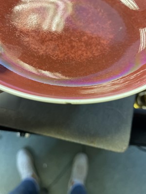 Lot 575 - A Chinese copper-red dish