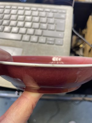 Lot 575 - A Chinese copper-red dish