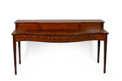 Lot 670 - A George III Scottish mahogany stage back sideboard