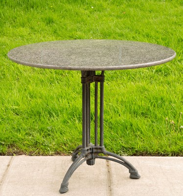 Lot 558 - A Bad Weisse granite top garden table