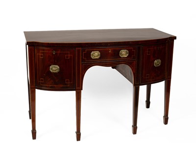 Lot 680 - A George III mahogany bowfront sideboard