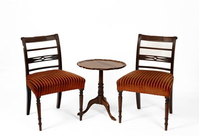 Lot 572 - A pair of 19th Century mahogany dining chairs