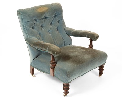 Lot 660 - A Victorian upholstered open armchair