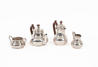 Lot 394 - A four-piece silver tea set