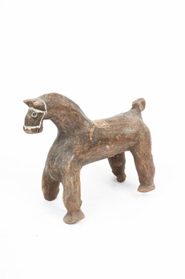 Lot 874 - A primitive terracotta horse