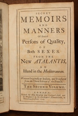 Lot 62 - [de la Riviere Manley, (Mary)] Secret Memoirs