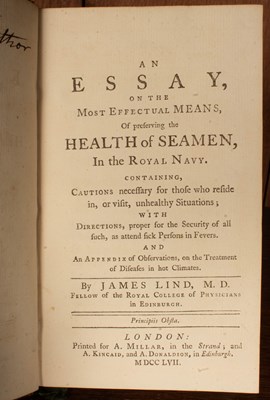 Lot 65 - Medicine: LIND, James (1716-94) An Essay on ... preserving the Health of Seamen