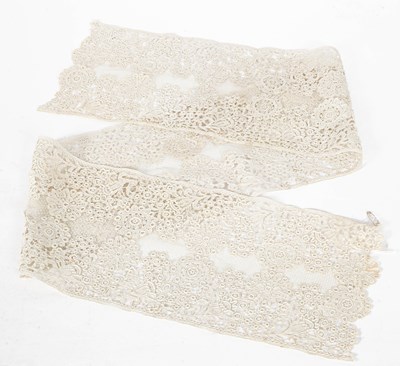 Lot 910 - A needlepoint lace panel