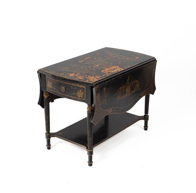 Lot 556 - A George III style Chinoiserie Pembroke table