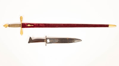 Lot 155 - A brass handled sword