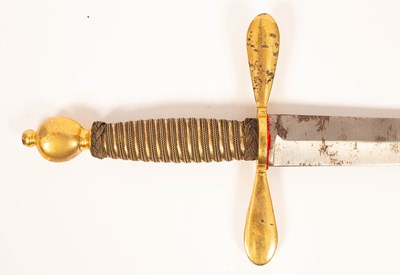 Lot 155 - A brass handled sword