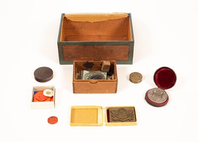 Lot 105 - A collection of seals including wax impressions