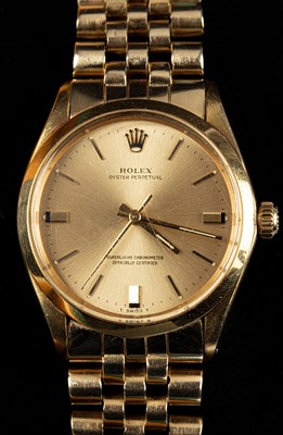 Lot 340 - A Rolex 18k gold Oyster Perpetual wristwatch