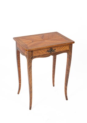 Lot 542 - A French single drawer side table