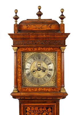 Lot 443 - A late 17th Century Scottish walnut and marquetry eight-day longcase clock