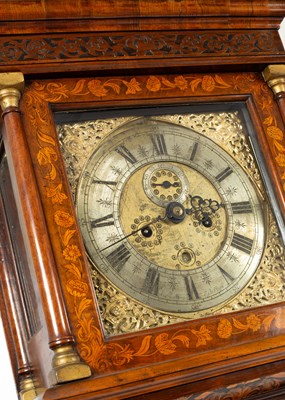 Lot 443 - A late 17th Century Scottish walnut and marquetry eight-day longcase clock