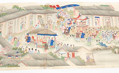 Lot 599 - A Chinese scroll painting