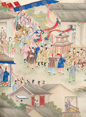 Lot 599 - A Chinese scroll painting