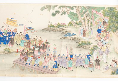 Lot 599 - A Chinese scroll painting