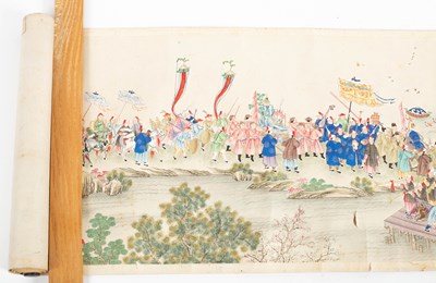 Lot 599 - A Chinese scroll painting