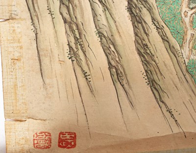 Lot 599 - A Chinese scroll painting