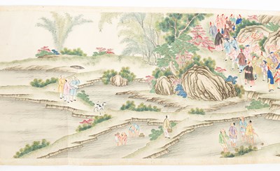 Lot 599 - A Chinese scroll painting