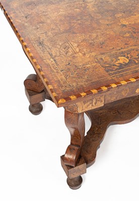 Lot 481 - An 18th Century Dutch walnut and marquetry centre table