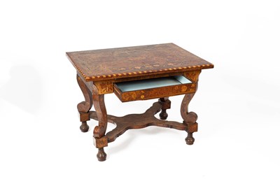 Lot 481 - An 18th Century Dutch walnut and marquetry centre table