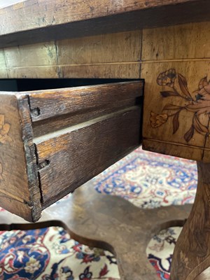 Lot 481 - An 18th Century Dutch walnut and marquetry centre table