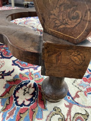 Lot 481 - An 18th Century Dutch walnut and marquetry centre table