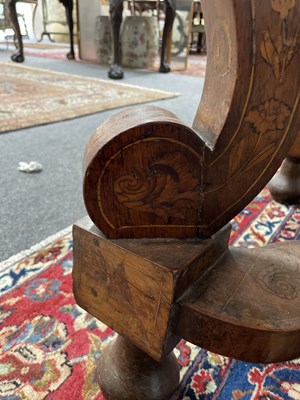 Lot 481 - An 18th Century Dutch walnut and marquetry centre table