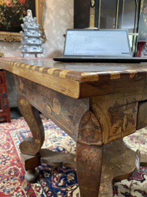 Lot 481 - An 18th Century Dutch walnut and marquetry centre table