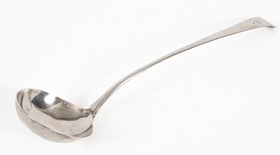 Lot 398 - A George III silver soup ladle