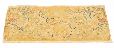 Lot 668 - A silk embroidered panel