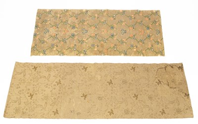 Lot 673 - An unused roll of brocade fabric