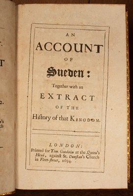 Lot 83 - [Robinson (John)] An Account of Sueden