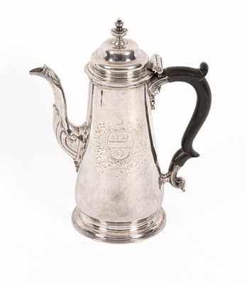 Lot 415 - A George II silver coffee pot