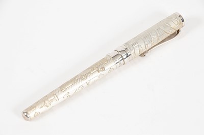 Lot 118 - A Millennium silver fountain pen