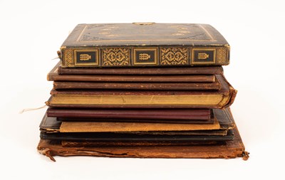Lot 3 - A collection of eleven leather bound desk blotters