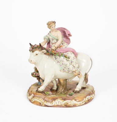 Lot 688 - A Meissen figure group of Europa and the Bull (no attendants)