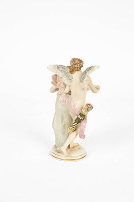 Lot 689 - A Meissen figure group of Zephyr and Flora