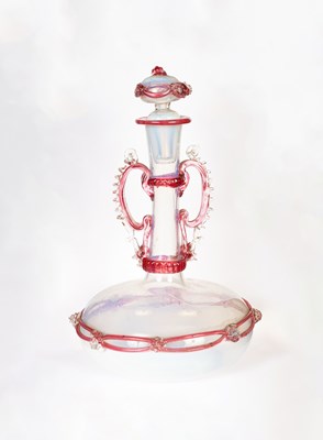 Lot 759 - A vaseline glass decanter and stopper