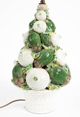 Lot 506 - A mid 20th Century Italian ceramic onion and artichoke centrepiece