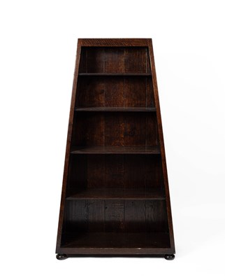 Lot 576 - A tapering oak open bookcase