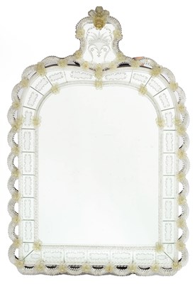 Lot 62 - A 20th Century Venetian style wall mirror